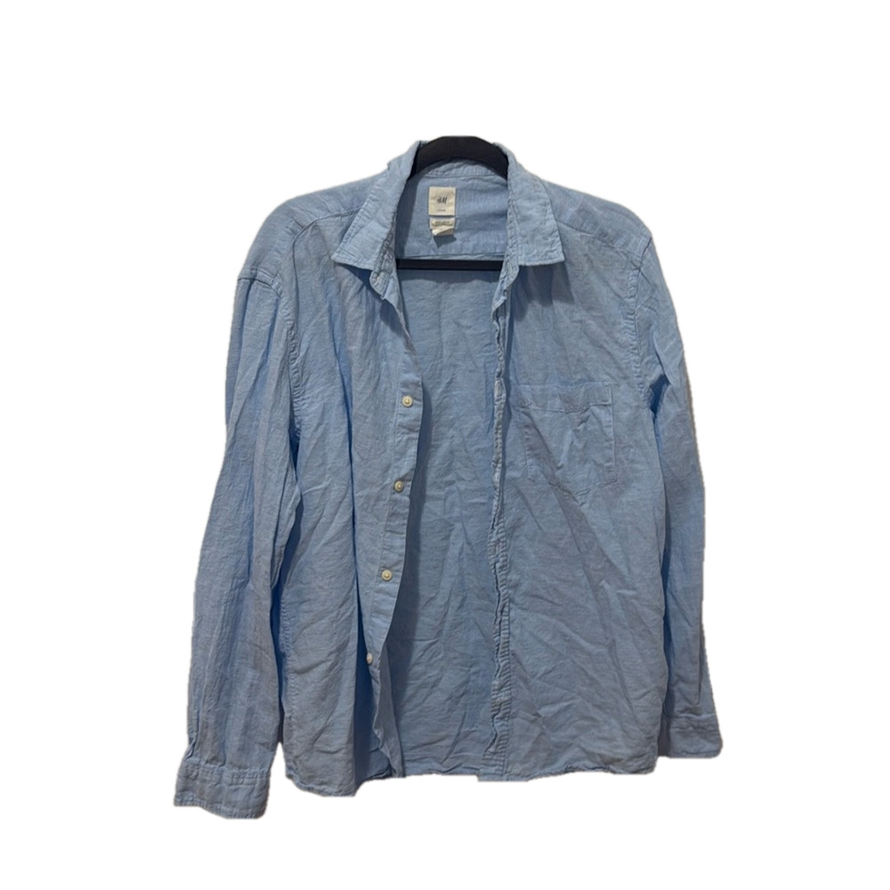 H&M Blue Button Down Top